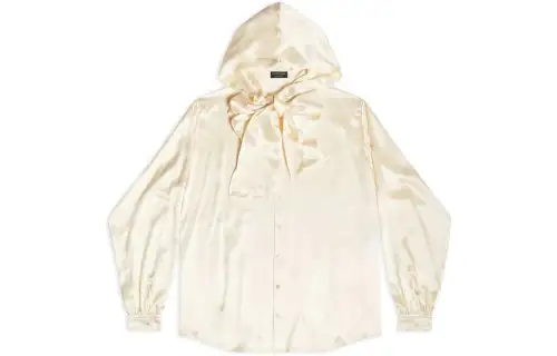 Balenciaga Hooded Long-Sleeved Blouse