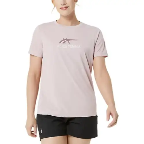 ASICS T Shirts Women's Rose Crew Neck Moderate Straight Fit