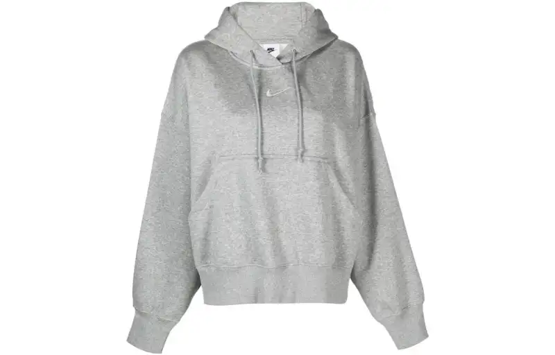 Nike Women's Oversized Pullover Hoodie Dark Grey Heather/Sail