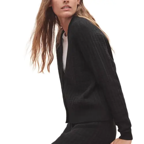 HERMES SS23 Knitwear Women's Black V Neck Moderate A Line