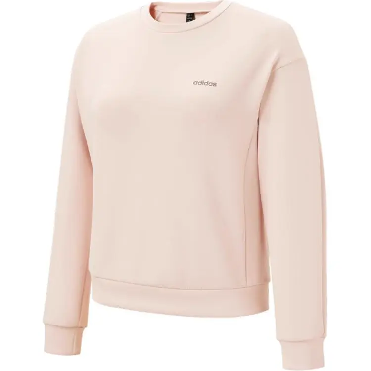 Adidas Sweatshirts Women's Pink Crew Neck Moderate Straight Fit