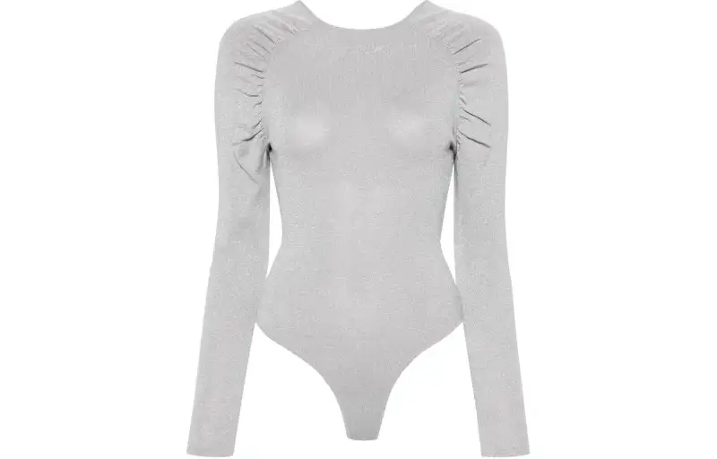 KARL LAGERFELD / Karl Lagerfeld Jeans Logo embroidered Lurex Bodysuit