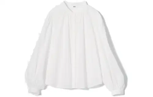 UNIQLO Shirts Women's White Crew Neck Moderate Shirt