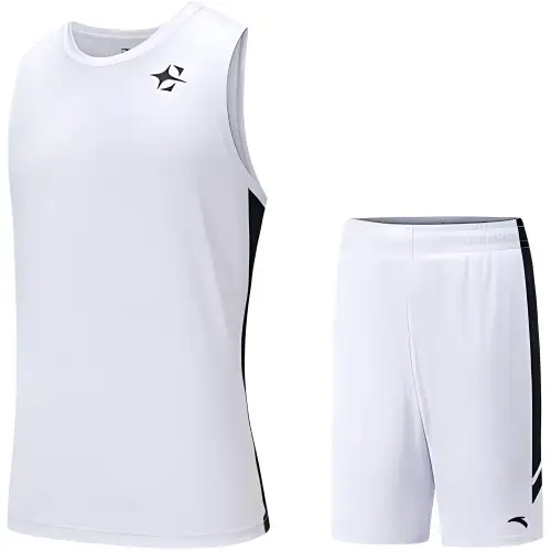 Anta Basketball Collection Basketball Suit Men's Pure White