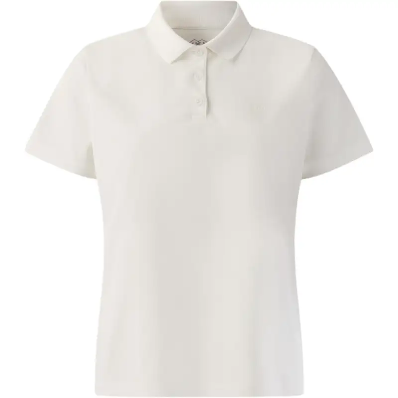 KOLON SPORT SS25 high-end business series, fashionable, casual, cool, moisture-absorbent, quick-drying, breathable, skin-friendly, antibacterial, solid color button short-sleeved Polo shirt, women's style