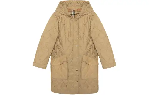 Burberry Diamond-quilted Hooded Coat