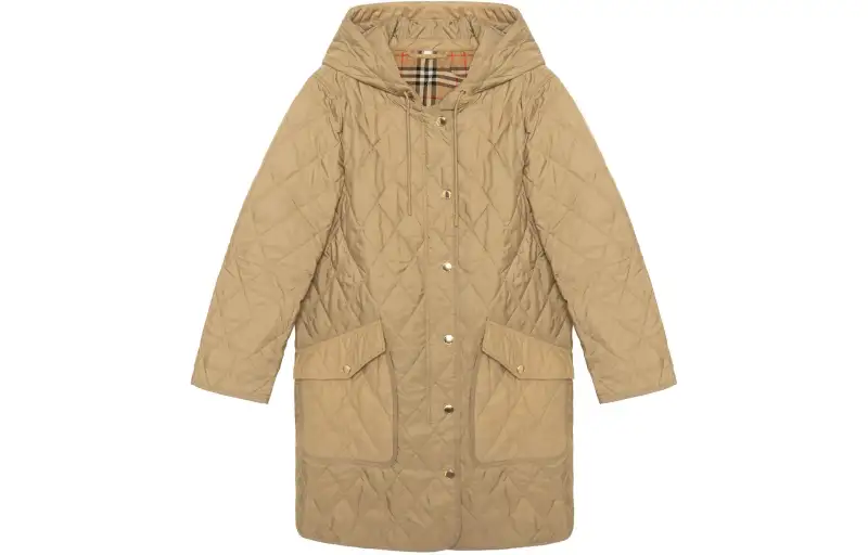 Burberry Diamond-quilted Hooded Coat