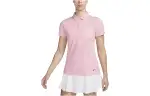 Nike Polo Shirts Women's Pink Polo Collar Moderate Straight Fit