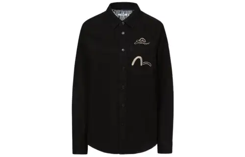 EVISU Shirts Women's Black Crew Neck Moderate