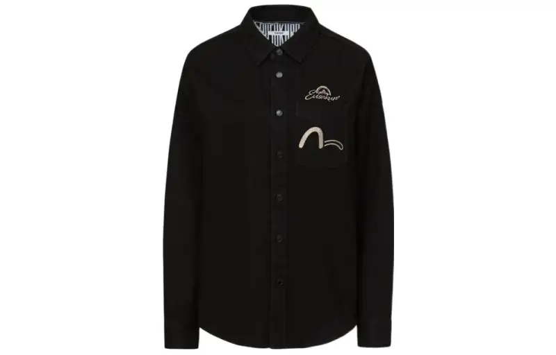 EVISU Shirts Women's Black Crew Neck Moderate