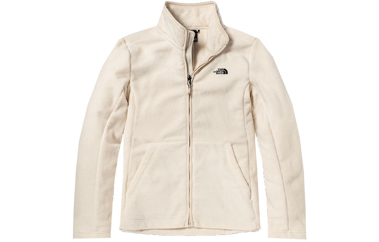 THE NORTH FACE Fleece Tops Women’s White Stand Collar Moderate Other