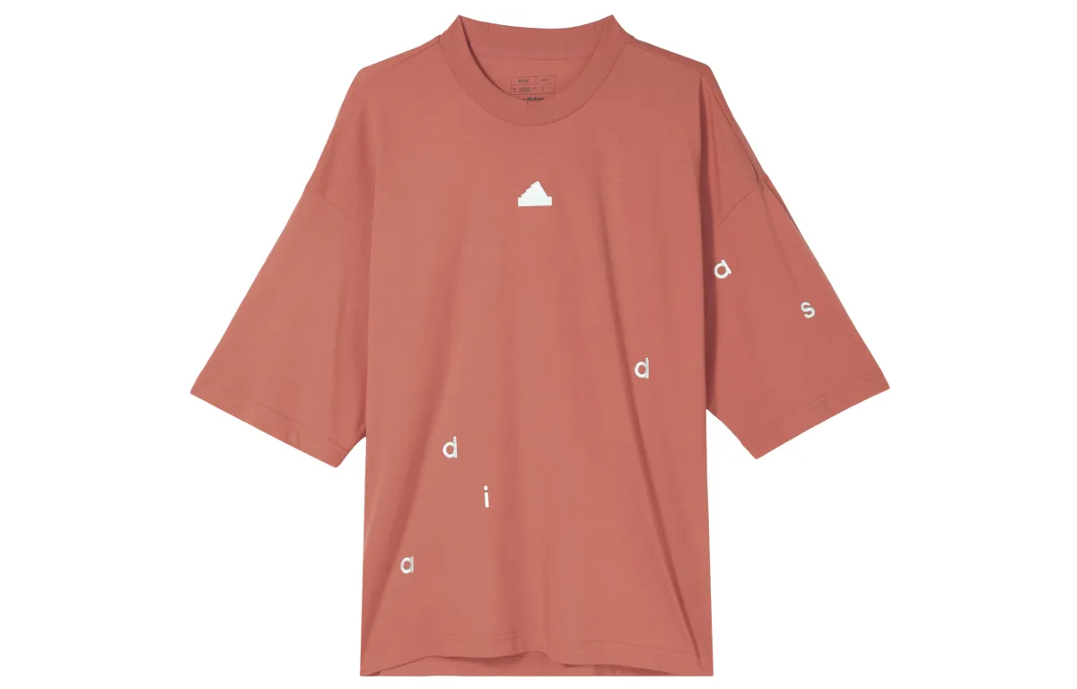 Adidas Drop Shoulder Sleeve T Shirt Women's Light Red