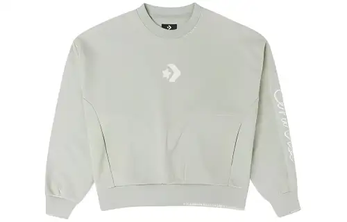 Converse Sweatshirts Women's Light Green Crew Neck Moderate Regular