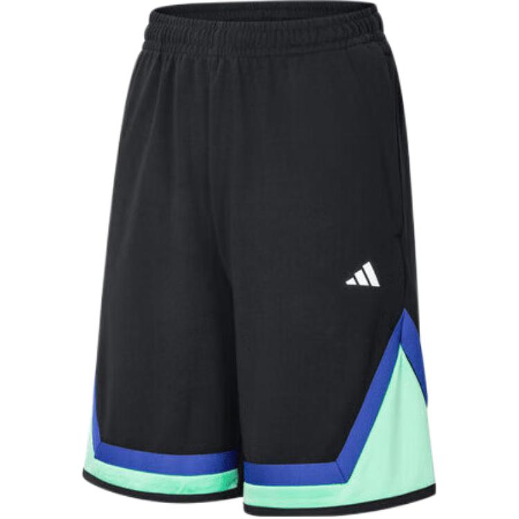 Adidas SS25 Basketball Shorts Men’s Black/Bright Green