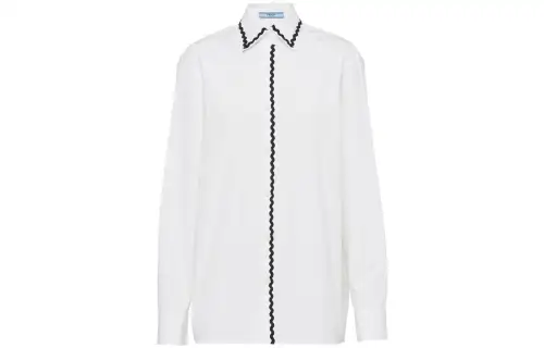 【Previous Season】zigzag-edge poplin shirt