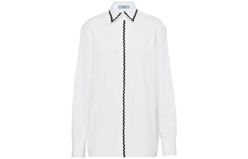 【Previous Season】zigzag-edge poplin shirt