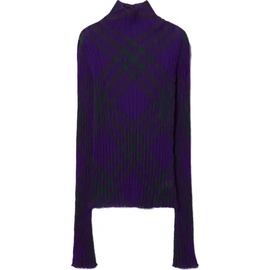 Burberry plaid-check rib-knit jumper