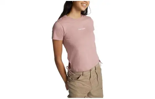 Converse T Shirts Women's Pink Crew Neck Moderate Straight Fit