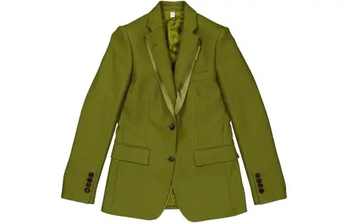 Burberry Jackets Women's Green Suit Collar Moderate Other