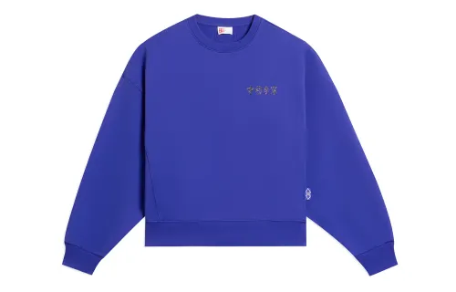 Li Ning Sweatshirts Women's Bright Blue Crew Neck Moderate Other