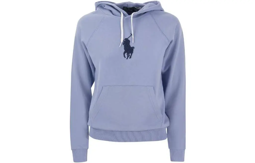 【Zoomed ImageryPrevious Season】Polo Pony-patch cotton hoodie