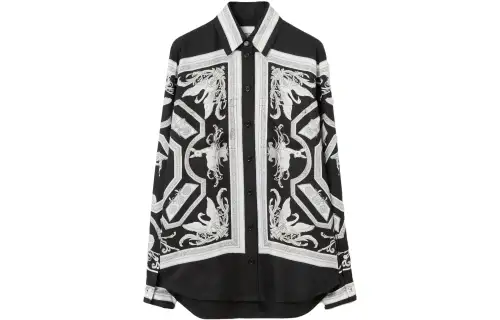 Burberry Statue Printed Long-Sleeved Shirt