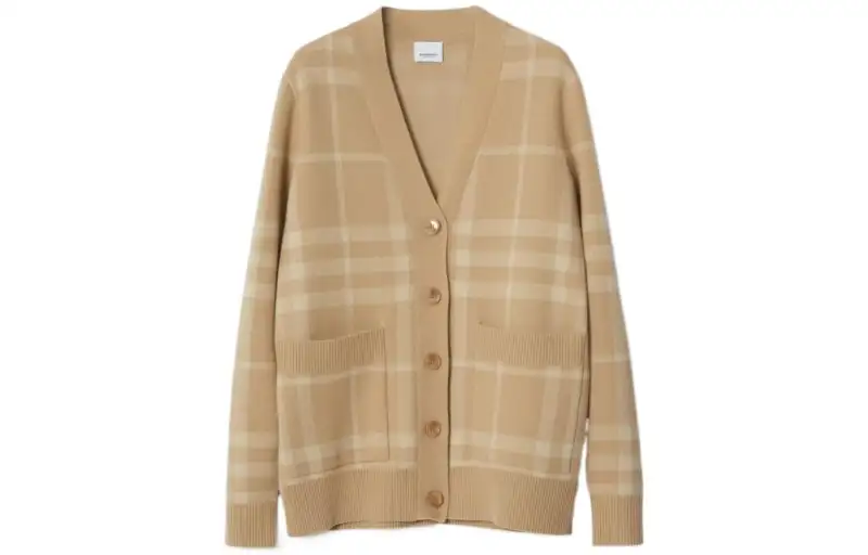 【Previous Season】check wool-cashmere jacquard cardigan