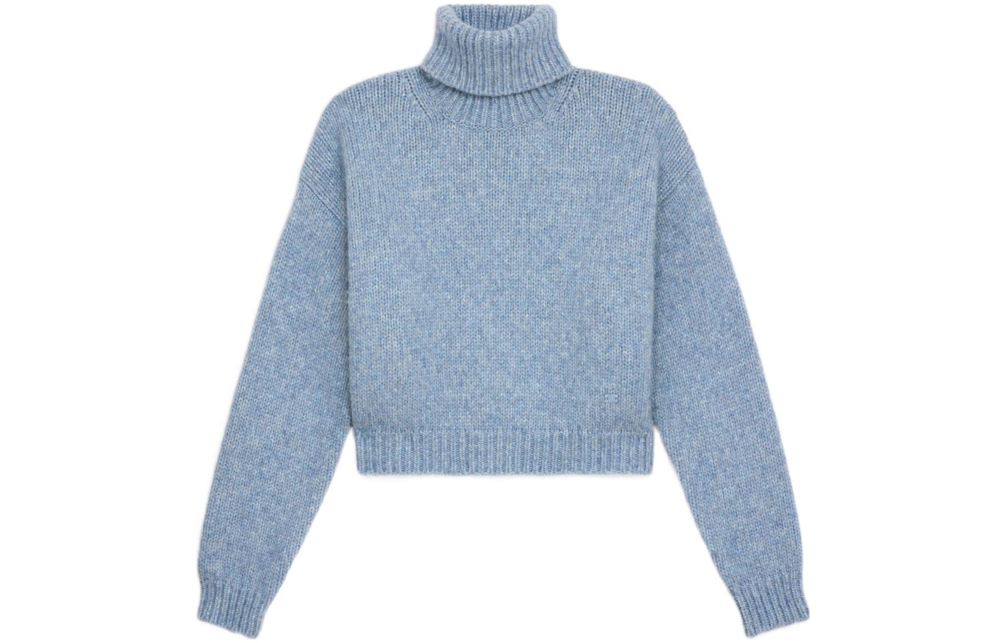 Женский свитер CELINE Turtleneck (голубой)