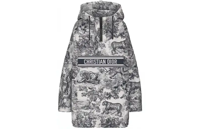 DIOR Quarterly New Products Jackets Women's Gray Hooded Moderate Other