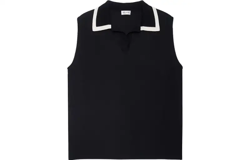 SAINT LAURENT Polo Shirt Women's Black