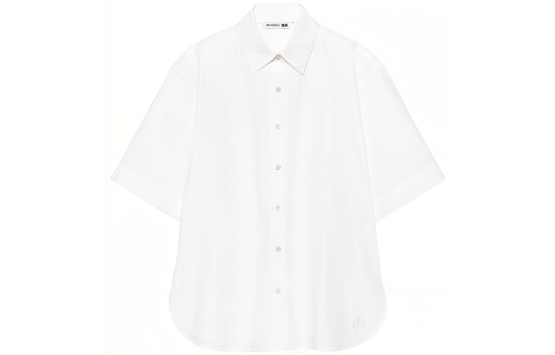 Женская рубашка UNIQLO SS23 × JW Anderson (однотонная)