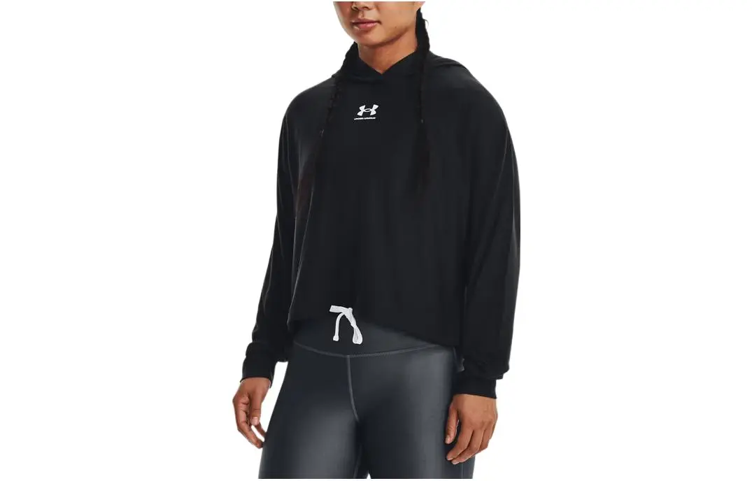 Under Armour Rival Sweatshirts Women's Black Hooded Moderate Regular