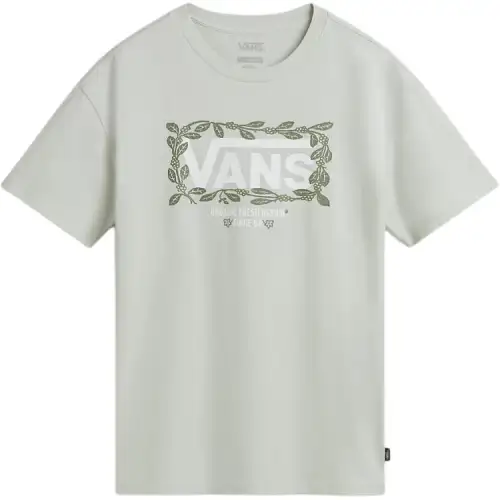 Vans T Shirts Women's Green Crew Neck Moderate Straight Fit