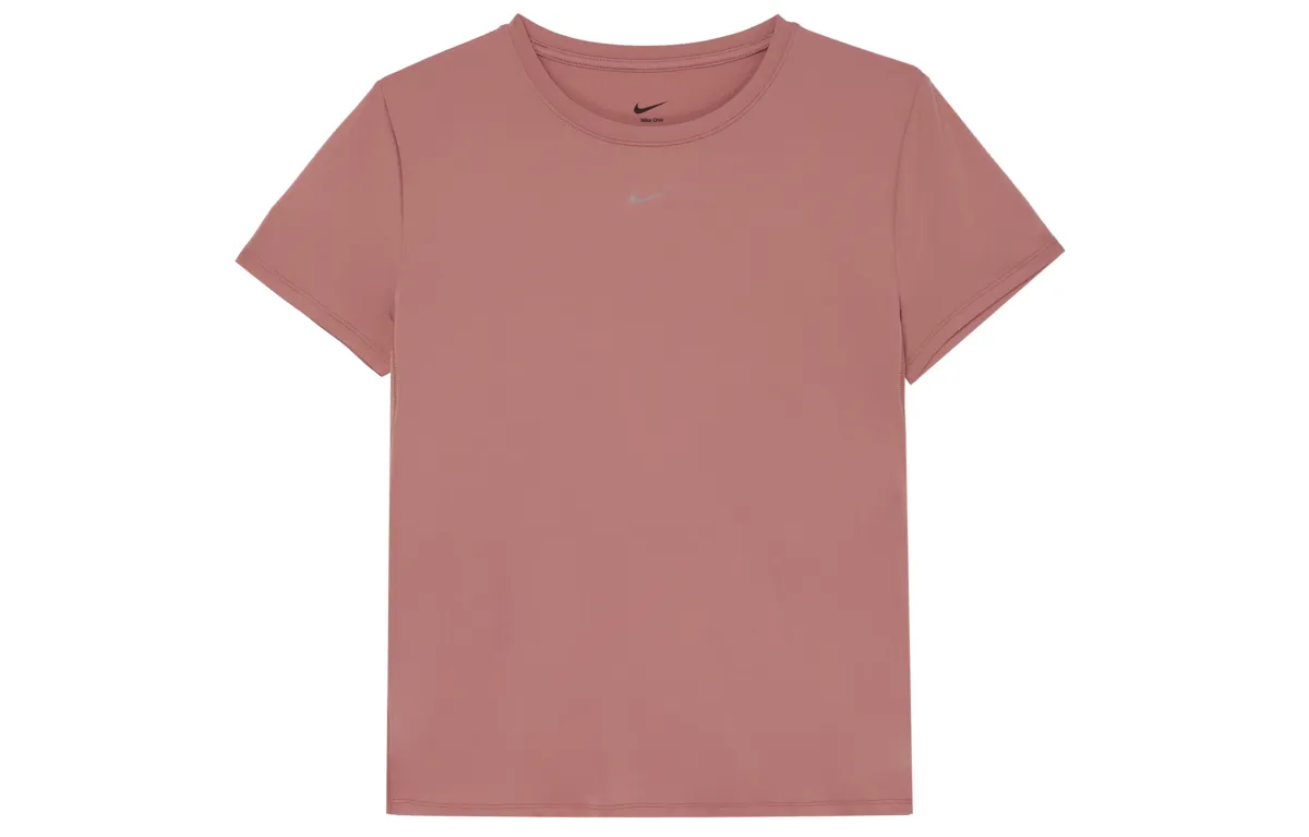 Nike T-Shirts Women's Pink Crew Neck Moderate