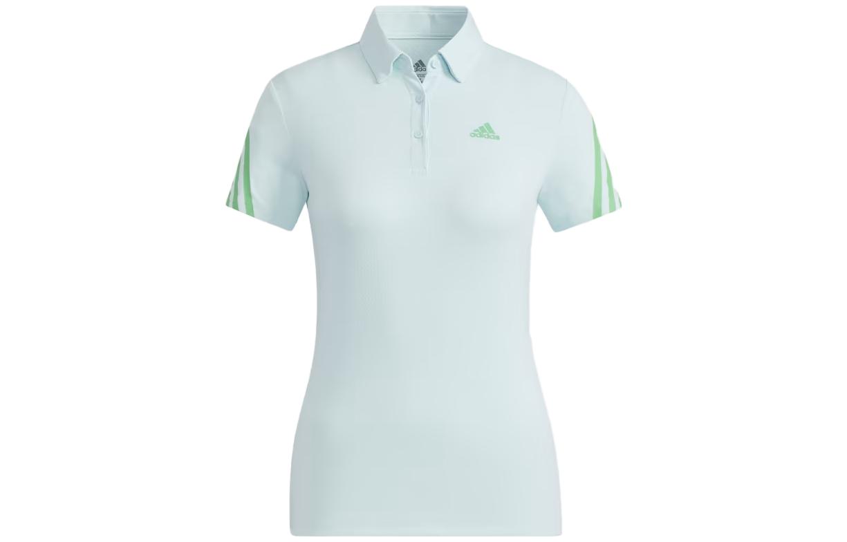 Adidas Primegreen Heat.Rdy 3 Stripes Polo Shirt Women's Blue