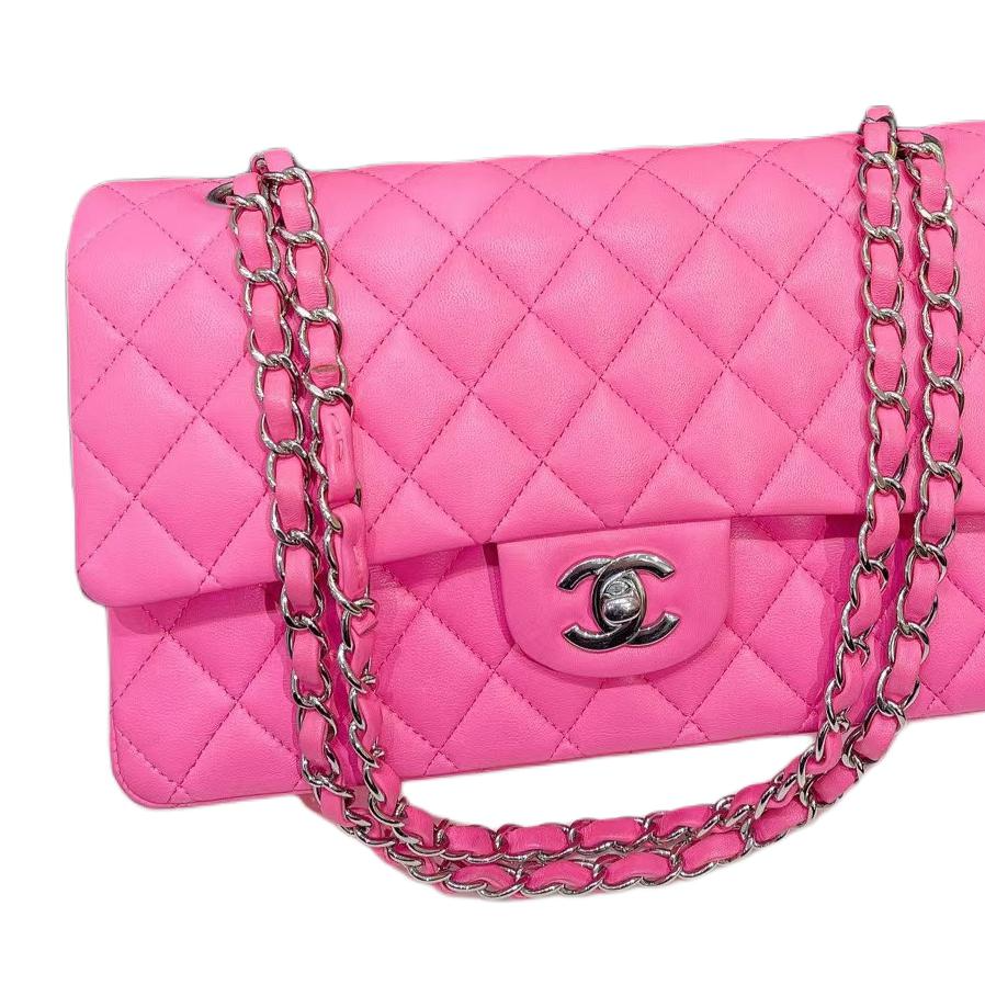 Женская сумка Chanel Classic Flap CF21K (розовый) — фото 4