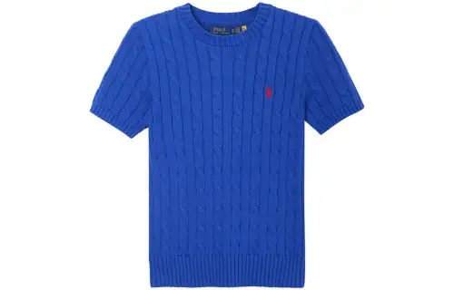 Polo Ralph Lauren cable-knit short-sleeve top