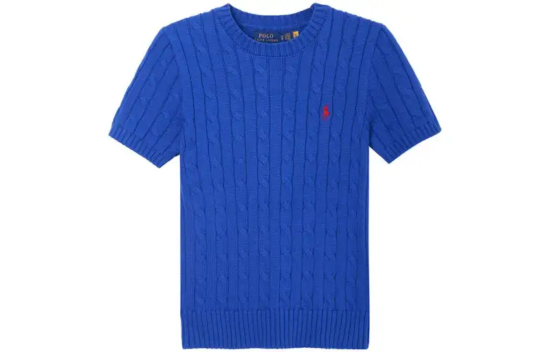 Polo Ralph Lauren cable-knit short-sleeve top