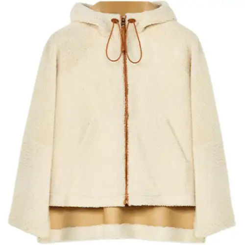 LOEWE Jackets Women's Beige Hooded Moderate Other