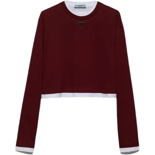 PRADA T Shirt Women's Garnet Red