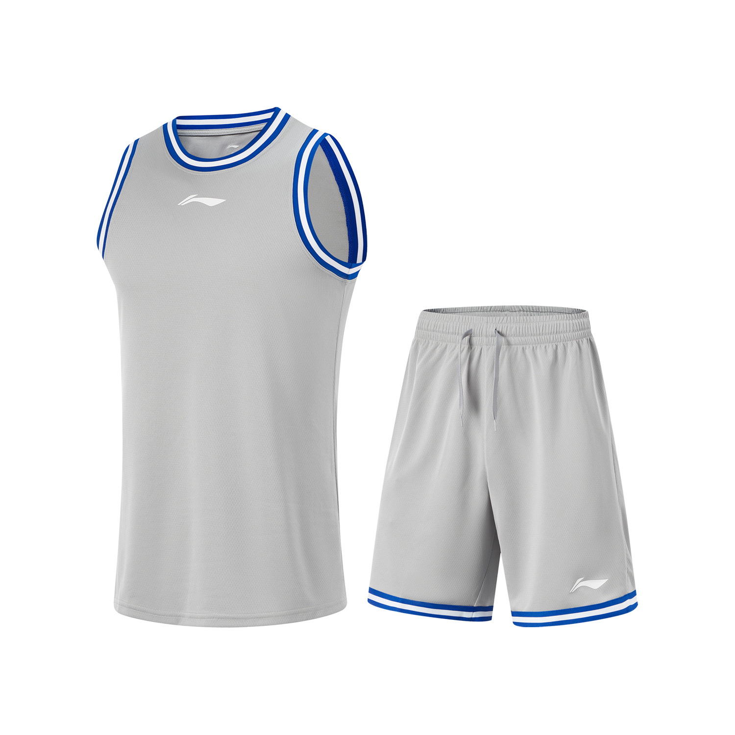 Li Ning Basketball Collection Basketball Suit Men’s Ultimate Gray