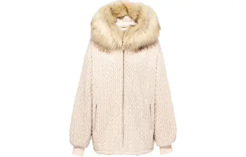 MIU MIU Jackets Women's Beige Hooded Moderate Other
