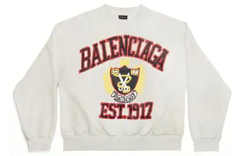 Balenciaga Sweatshirt Loose Fit Women's White