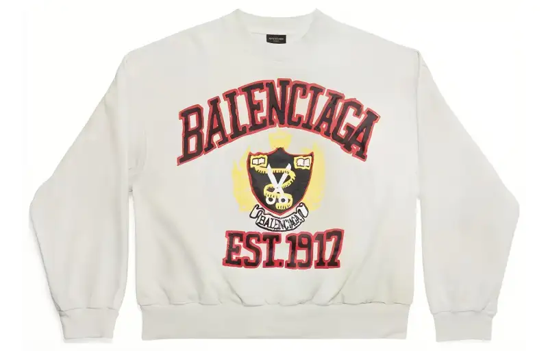 Balenciaga Sweatshirt Loose Fit Women's White