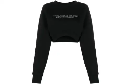 OFF WHITE Sweatshirts Women's Black Crew Neck Moderate Regular