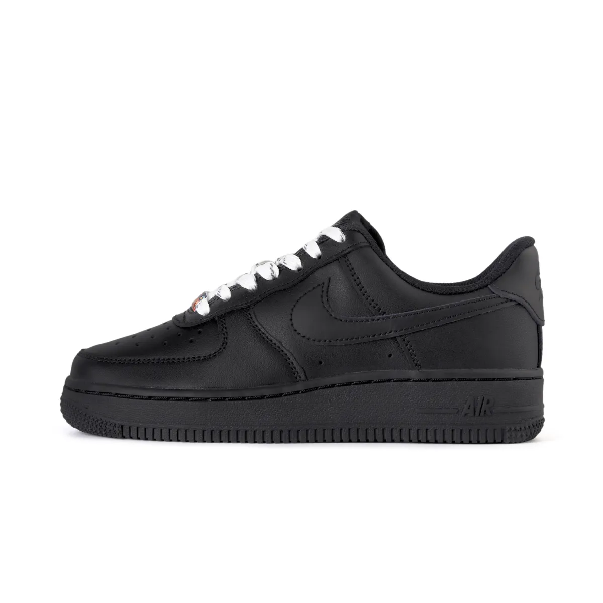 Nike Air Force 1 Abrasion Resistant Slip Resistant Low top Skateboard Shoes Unisex Black