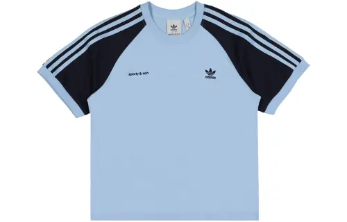 Adidas Originals Raglan Sleeve T Shirt Women's Blue Japan Version