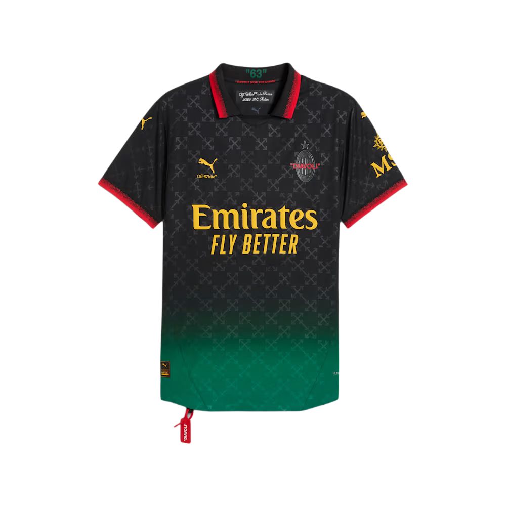 OFF WHITE X PUMA Ac Milan Authentic Jersey