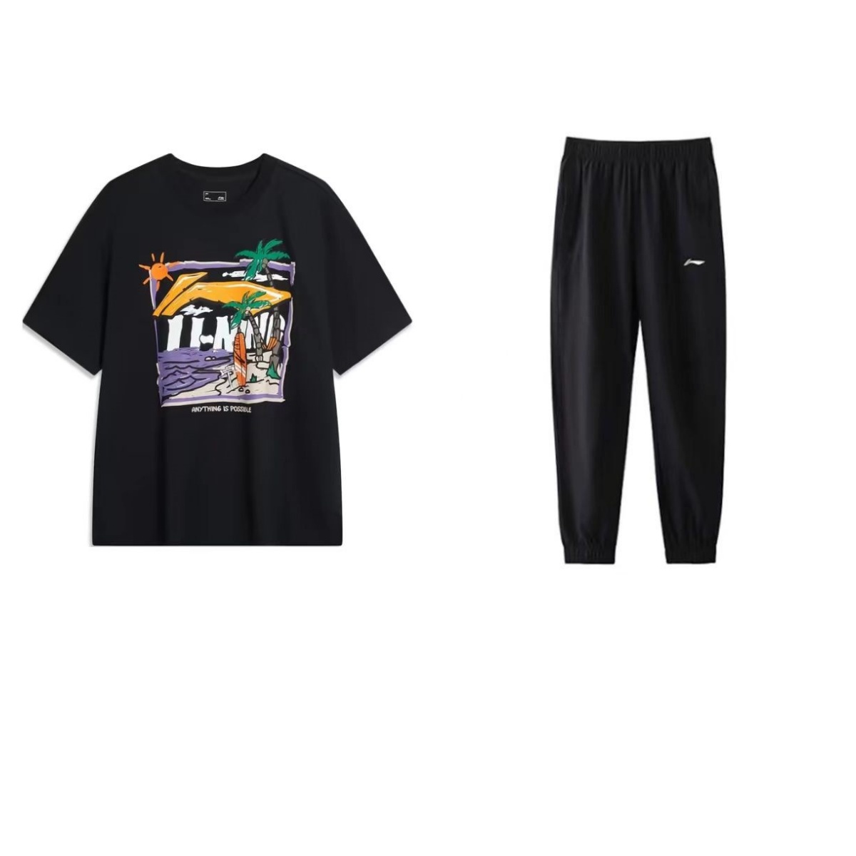 Li Ning Casual Sportswear Men's Crew Neck Moderate