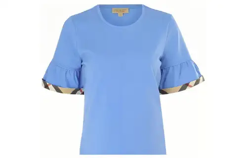 Burberry T Shirts Women's Blue Crew Neck Moderate Other